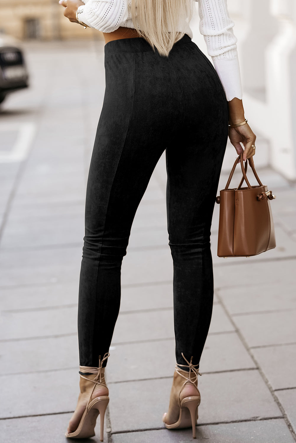 A New Day leggings negros de cintura alta con transparecia, negros